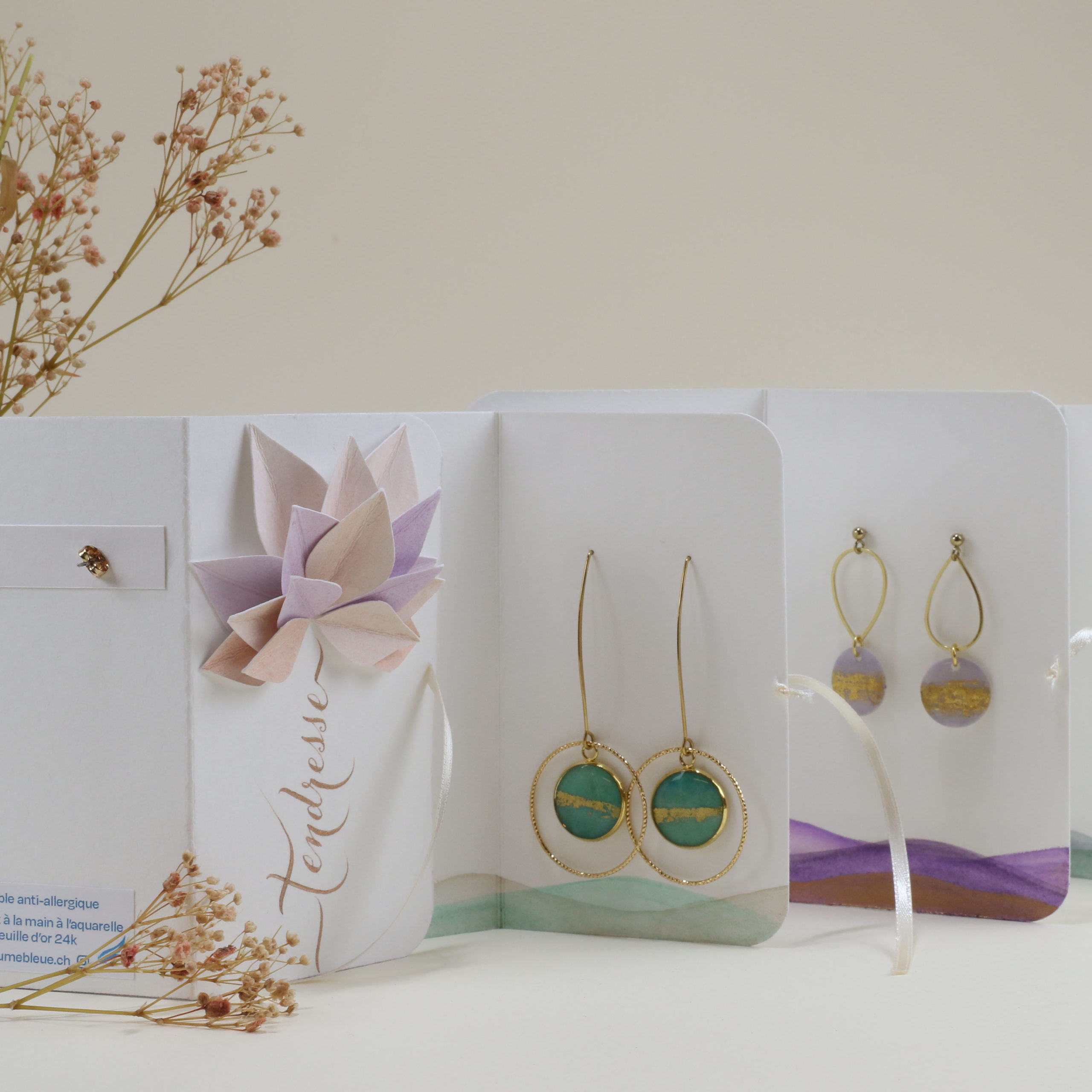 Petite Plume Bleue bijoux