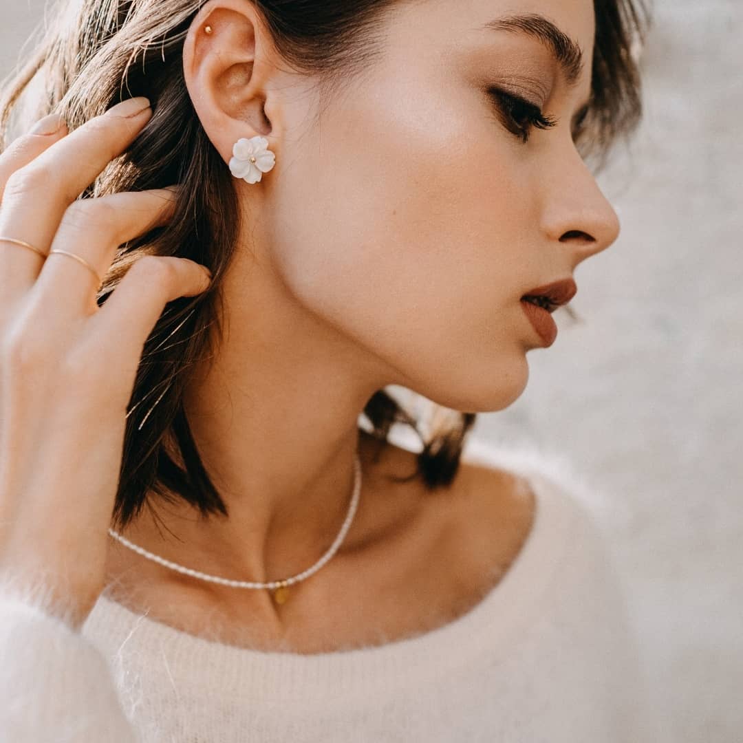 Couronne tête mariée Chiara Mia fleurs
